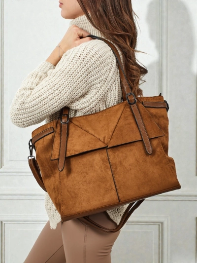 Dámská shopper kabelka eko semišová Daville