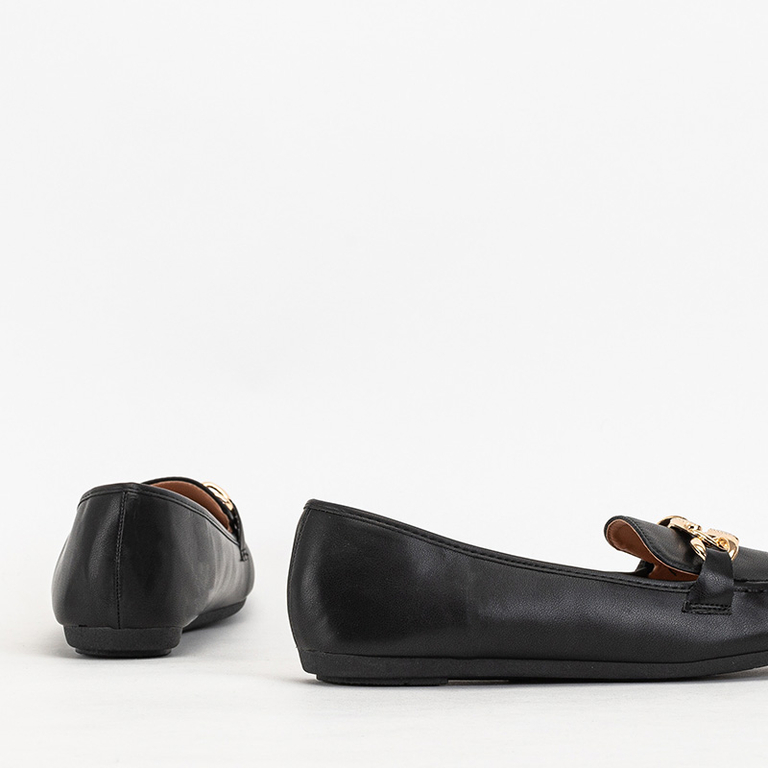 Černé dámské mokasíny z eko kůže Zolli- Shoes