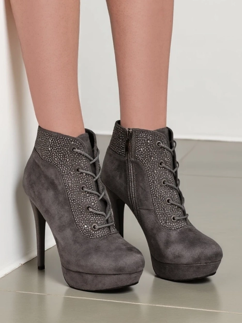 Чоботи на блискавці Royalfashion для жінок з блискітками Efelolo