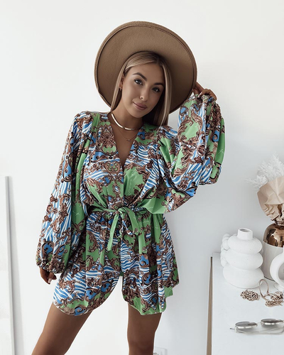 Жіночий візерунчастий комбінезон Royalfashion