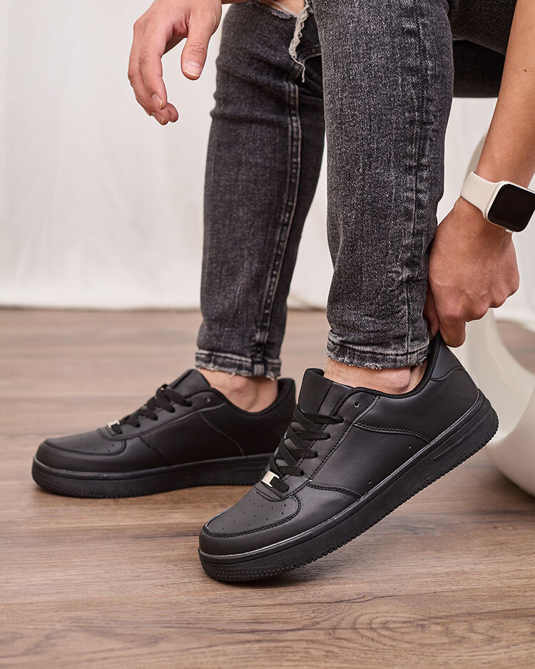 Royalfashion Sportovní pánské tenisky v černé barvě Suprus