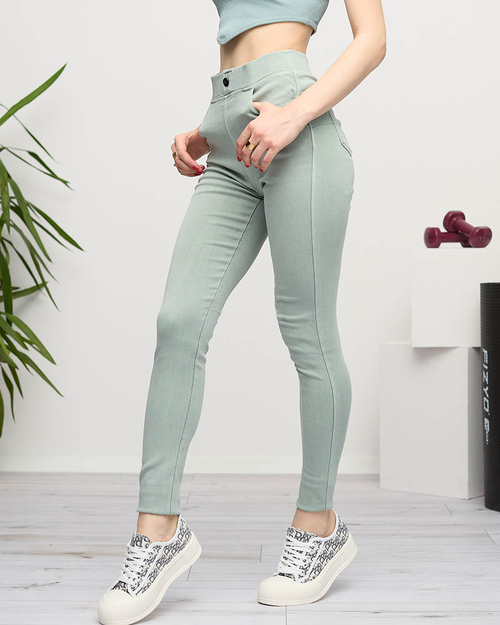 Жіночі зелені трегінги- Одяг