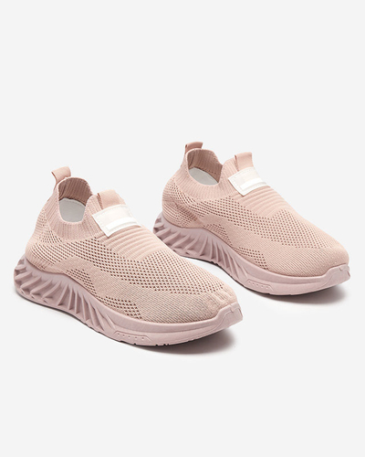 Růžové tkané sportovní boty pro ženy Rozane- Footwear