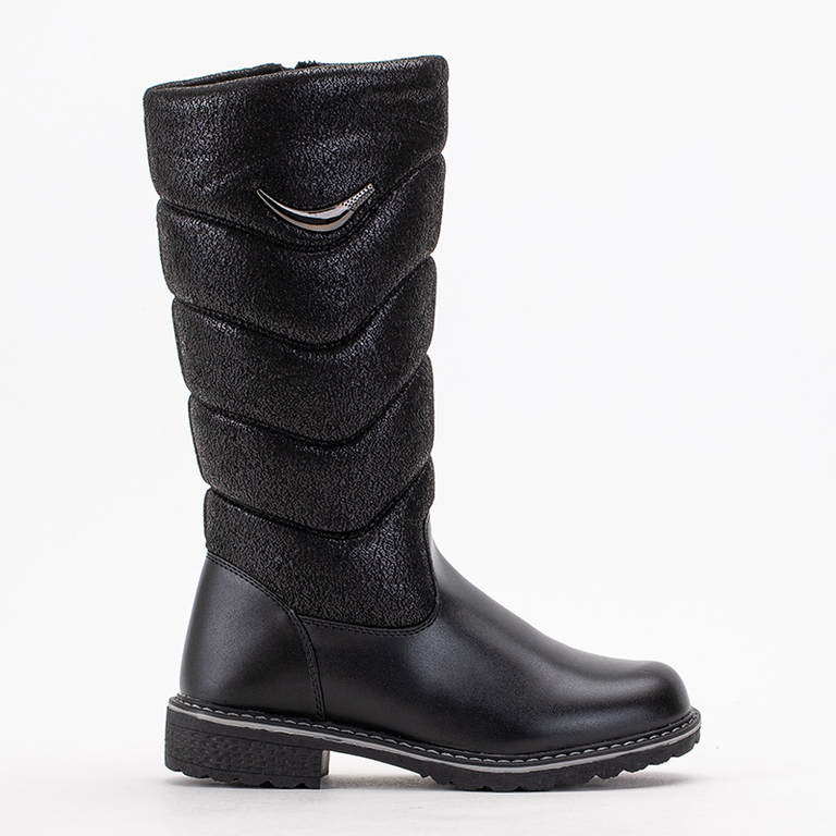 Černé dívčí teplé kozačky Hasanka - Obuv