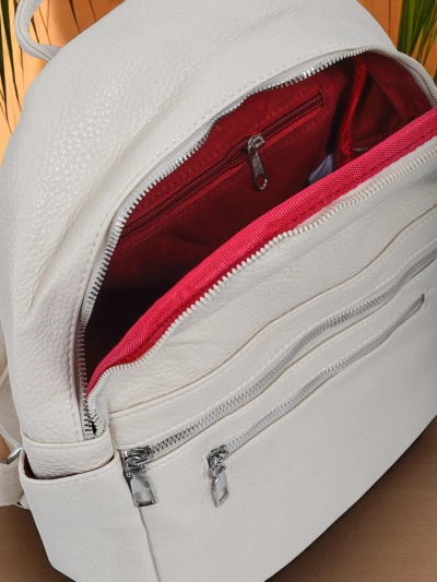 Aurelia Eleganza dámský batoh Królewska moda béžový A4 eko kůže