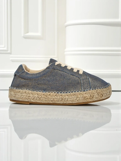 Aurelia Denim Espadrillos – dámské tenisky s plochým podpatkem a tkaniny