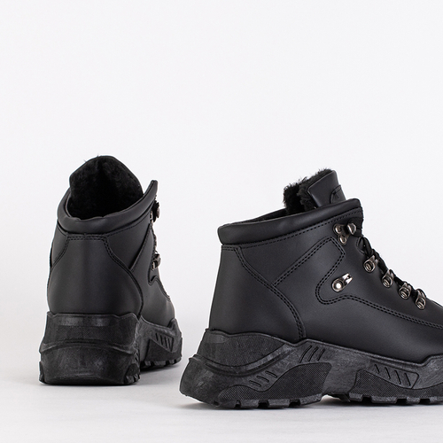 Чорні жіночі утеплені черевики Rueq