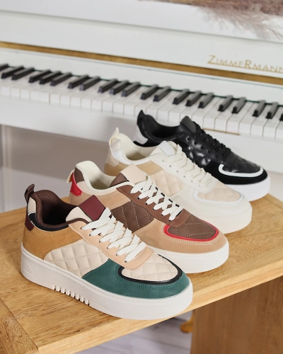 Hnědá prošívaná dámská sportovní obuv Xitery - Obuv