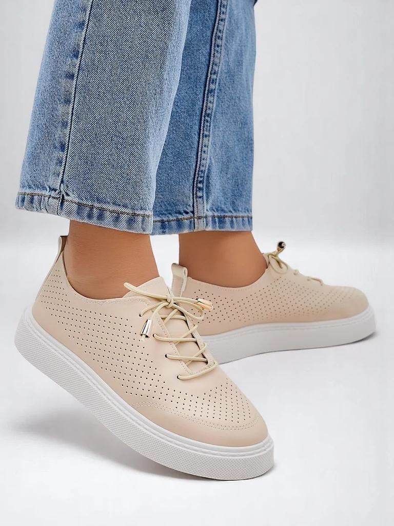 Royalfashion Dámské perforované šněrovací sportovní boty Vaned