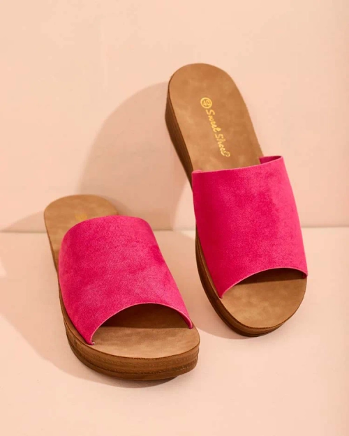 Жіночі шльопанці Royalfashion Saffil на низьких підборах