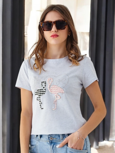 Royalfashion Жіноча бавовняна футболка Flaming Love