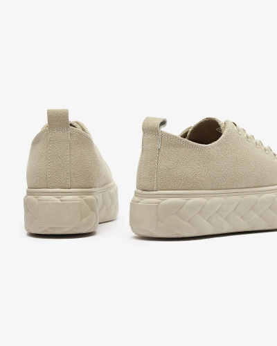 Бежеві жіночі кеди на платформі Sedix - Взуття