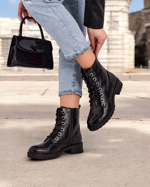 Жіночі ботильйони на шнурівці Royalfashion Solales