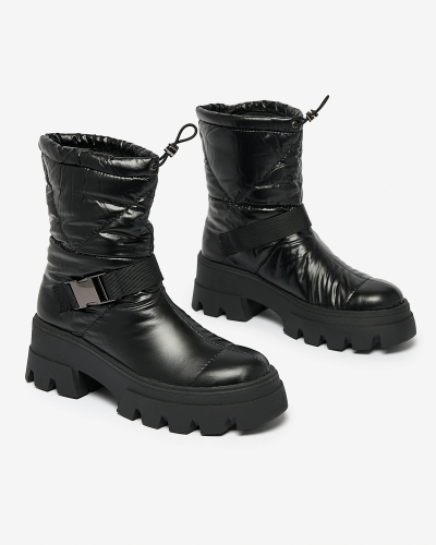 Royalfashion Dámské nazouvací boty a'la snow boots in black Tyvone