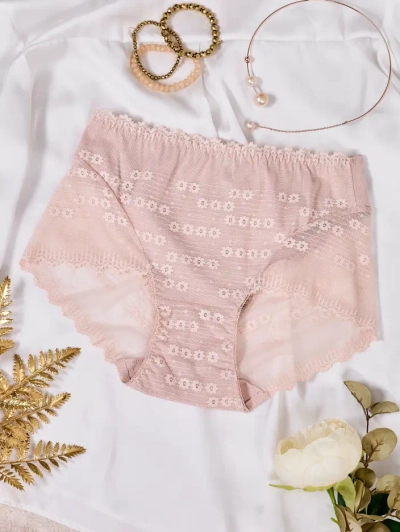 Royalfashion Bavlněné krajkové dámské kalhotky ve velikosti PLUS