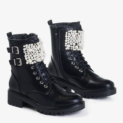 Černé tašky s ozdobami Foga - obuv