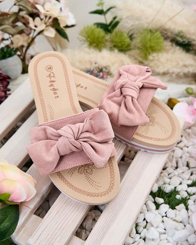 Royalfashion Жіночі шльопанці з бантом Erinner