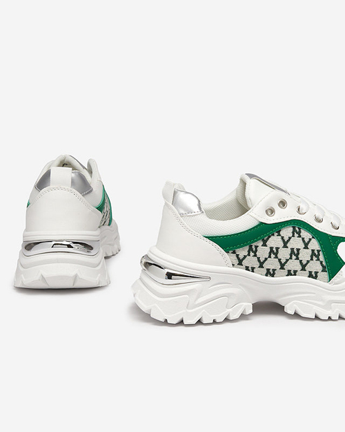 Біло-зелені жіночі кросівки Umikatu