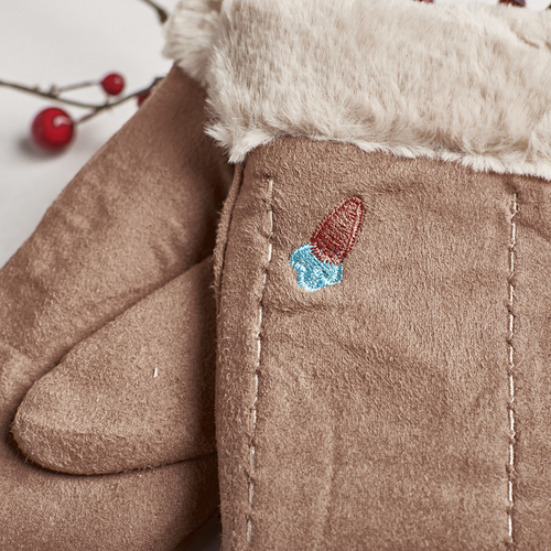 Коричневі дитячі рукавички