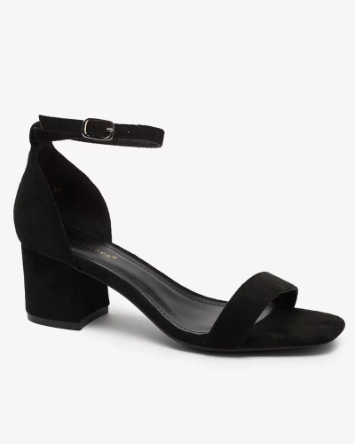 Royalfashion Černé dámské sandály na podpatku Xeteri