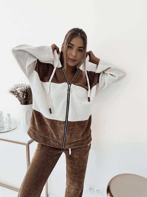 Жіночий спортивний комплект Royalfashion в коричневу смужку