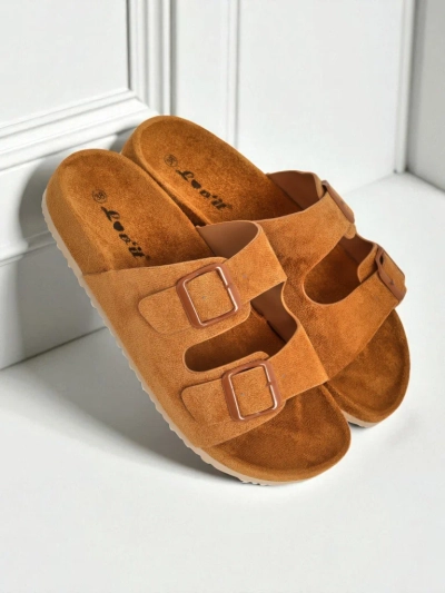 Royalfashion Жіночі шльопанці з еко замші з пряжками Bella Duo
