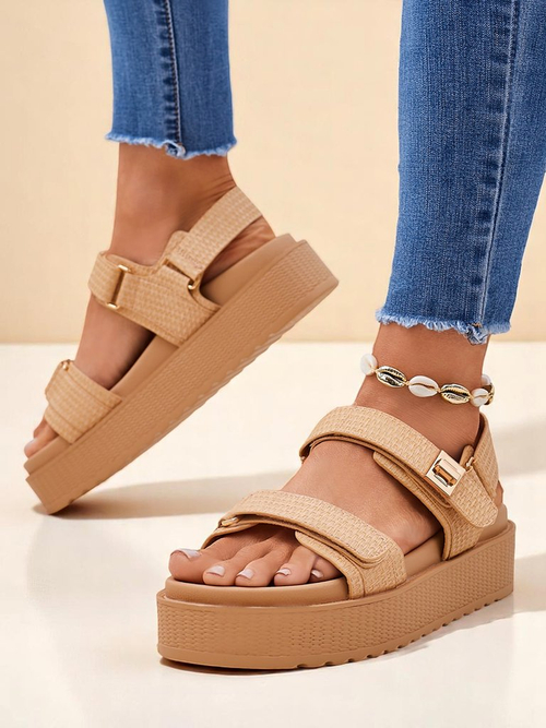 Сандалі жіночі платформа Royalfashion Бежеві Lavinia – зручне літо