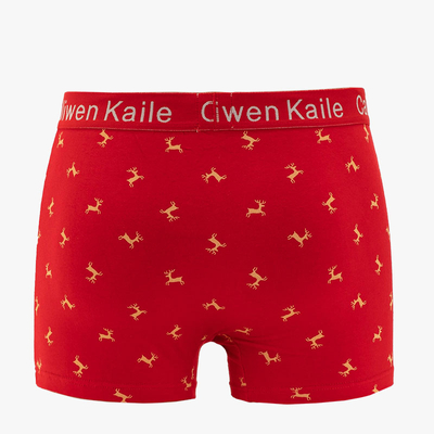 Pánské červené vánoční boxerky - spodní prádlo