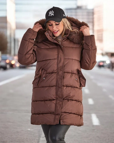 Жіноча стьобана зимова куртка Royalfashion