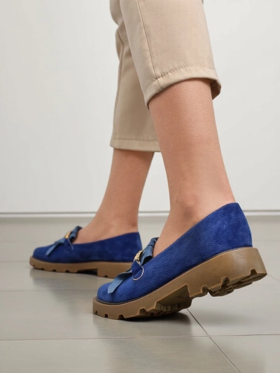 Royalfashion Dámské mokasíny z eko semiše Mare Nostrum