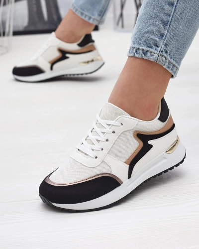 OUTLET Royalfashion Чорно-білі жіночі спортивні кросівки Vegris