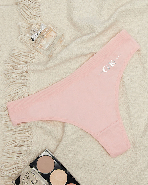 Жіночі пудрові одноколірні стрінги Нижня білизна