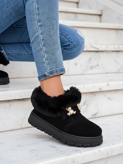 Royalfashion Dámské krátké boty a'la snow boots Dobis