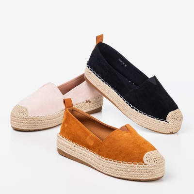 Světle růžové espadrily na platformě Umox - Obuv 1