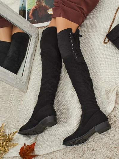 Kozaki damskie za kolano eko zamszowe Denvoria