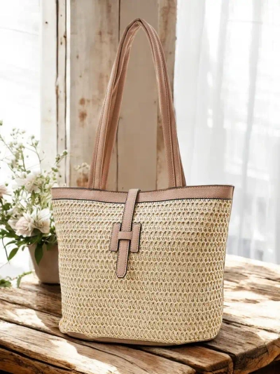 Royalfashion Velká slámová kabelka pro ženy