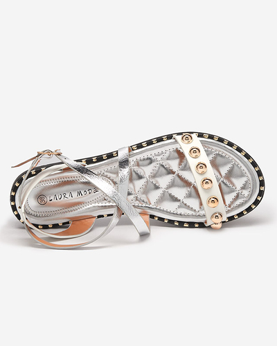 Білі жіночі босоніжки з форсунками від Hanim-Footwear