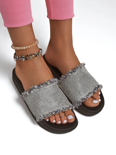 Royalfashion Dámské pantofle na ploché podrážce SparkleWalk
