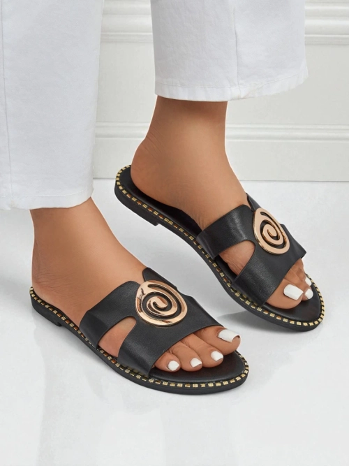 Royalfashion Жіночі шльопанці на плоскій підошві Glam Bliss