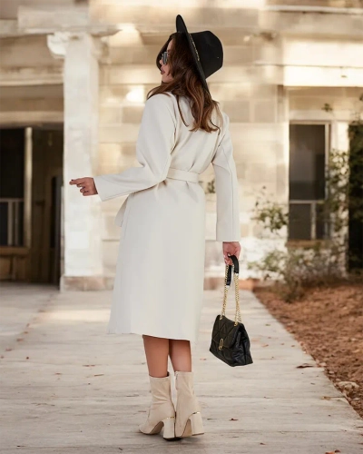 Royalfashion Dlouhý dámský kabát