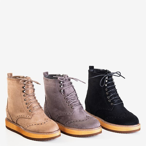 Чорні жіночі черевики на прихованій танкетці Dewenter