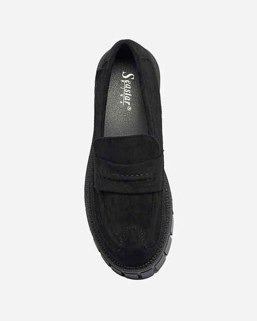 Чорні мокасини з екозамші Siherta- Footwear