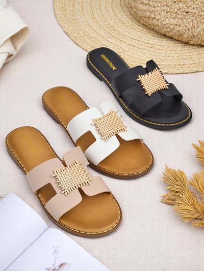 Royalfashion Жіночі декоративні шльопанці з орнаментом Crattes