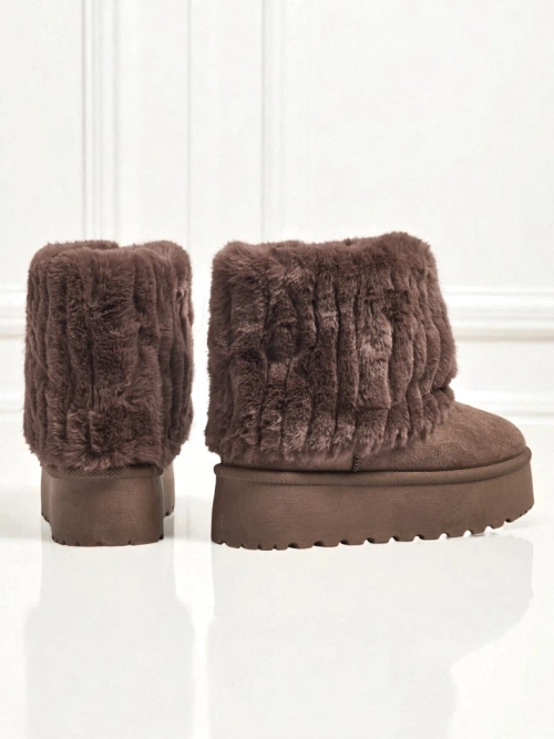 Чоботи a'la снігоходи жіночі з хутром Irelle