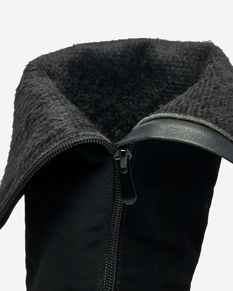 Royalfashion Dámské kozačky Retisa se zdobeným jehlovým podpatkem