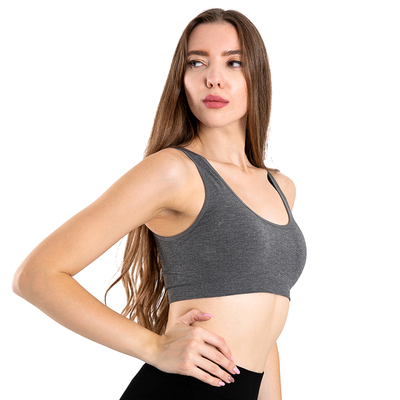 Tmavě šedá dámská látková podprsenka - spodní prádlo