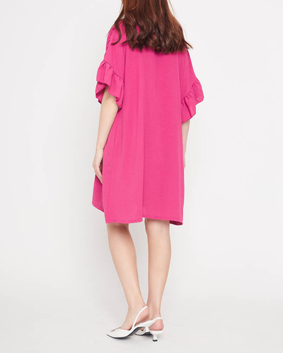 Dámské fialové šaty ke kolenům - Oblečení