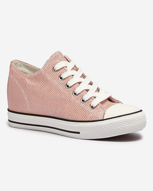 Рожеві жіночі кеди на прихованому якорі з блискучою ниткою Seggat- Footwear