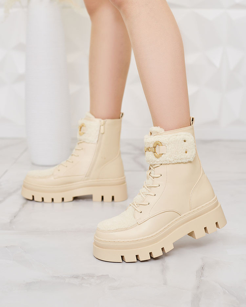 Royalfashion Жіночі черевики з овчиною Faeltone