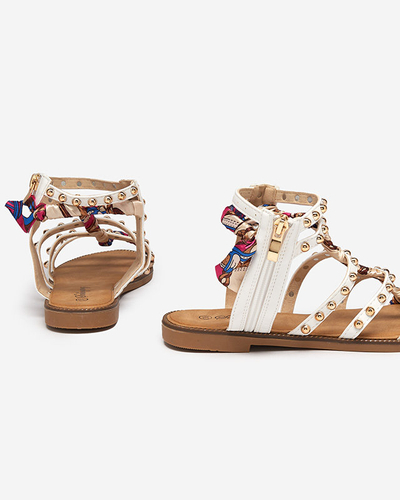 Dámské bílé sandály s jety Womer- Footwear